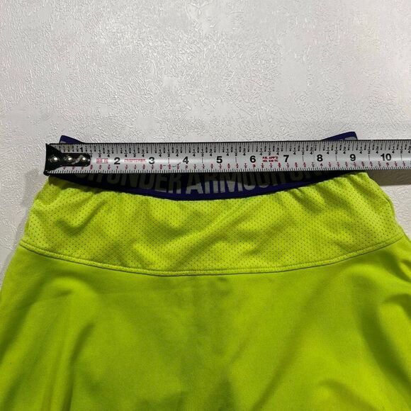 Under Armour Girls Skort Neon Green Size 5 Athletic Skirt Shorts Tennis Running - Picture 5 of 5